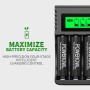 POWEROWL Cargador Rápido de Pilas con 4 Piezas AA 2800mAh Pilas Recargables y 4 Piezas AAA 1000mAh Ni-MH Baterías Recargables