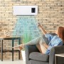 Nybhyjka Split Air Conditioning And Heating,Portable Heating & Cooling Combo Unit - Ductless and Windowless Heat Pump with Wall