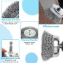 16 Piezas Cepillo de Alambre para Taladro, 6 mm Cepillo Metalico Limpieza, 19-100 mm Wire Brush Set, Cepillo Abrasivo para