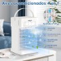 Quiet Portable Air Conditioner, 1100 ml Portable Air Cooler, Mini Condizionatore d'aria with 3 Fan Speeds, 3 Misting Modes for