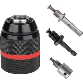 Portabrocas de Taladro Rápida 1,5-13mm, Rosca 1/2'' 20UNF Accesorios Taladro, Portabrocas con 1/4'' Hex, 1/2'' Llave de Impacto