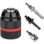 Portabrocas de Taladro Rápida 1,5-13mm, Rosca 1/2'' 20UNF Accesorios Taladro, Portabrocas con 1/4'' Hex, 1/2'' Llave de Impacto