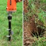 SENENQU Taladro de tierra de jardín de 3 pieza Ø80mm × 300mm + Ø40mm × 420mm + Ø40mm × 220mm Taladro de tierra de jardín y