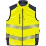 WORKTEAM Chaleco Acolchado Reversible Alta Visibilidad y Cintas Reflectantes Discontinuas. Chaleco Trabajo Multibolsillos.