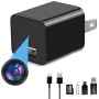 Cargador USB Full HD para cámara Oculta con Tarjeta TF de 64 GB y grabación en Bucle | Cargador de teléfono pequeño y Discreto