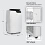 Mc HAUS ARTIC-100 - Portable Air Conditioner 3 in 1: Cold, Fan and Dehumidifier, 7000 BTU/h, Remote Control, Low Consumption,