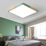 Luces de techo LED de madera modernas, lámpara de techo cuadrada macar