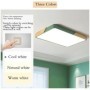 Luces de techo LED de madera modernas, lámpara de techo cuadrada macar