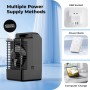 Aire Acondicionado Portatil con Pantalla, Climatizador Evaporativo 4 EN1 De 1000 Ml Tanque, con Mando, Mini Enfriador de Aire