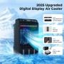 Aire Acondicionado Portatil con Pantalla, Climatizador Evaporativo 4 EN1 De 1000 Ml Tanque, con Mando, Mini Enfriador de Aire