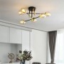 Lámpara de techo Led Simple y moderna, iluminación dorada para sala de