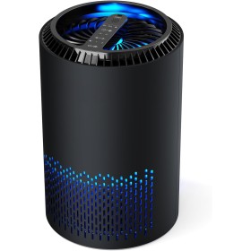QEXREED Home Allergy Air Purifier, High Efficiency HEPA Filter, 3 Speeds and Timer, Removes Allergens and Particles, Black