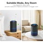 QEXREED Home Allergy Air Purifier, High Efficiency HEPA Filter, 3 Speeds and Timer, Removes Allergens and Particles, Black