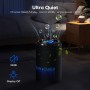 QEXREED Home Allergy Air Purifier, High Efficiency HEPA Filter, 3 Speeds and Timer, Removes Allergens and Particles, Black