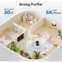 QEXREED Home Allergy Air Purifier, High Efficiency HEPA Filter, 3 Speeds and Timer, Removes Allergens and Particles, Black