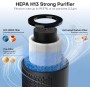 QEXREED Home Allergy Air Purifier, High Efficiency HEPA Filter, 3 Speeds and Timer, Removes Allergens and Particles, Black