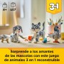 LEGO Creator 3 en 1 Gato Juguetón Transformable en Perro de Juguete o Paloma, Juego con Animales, Figuras Articuladas, Regalo de