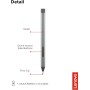Lenovo Digital Pen 2 - Boligrafo Digital con 4096 Niveles de Sensibilidad de Presión, Color Gris