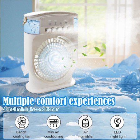 4 in 1 Mini Air Conditioner, Quiet Portable Air Conditioner, Mini Air Conditioner, Portable Fan, Mini Cooler, Type-C Water