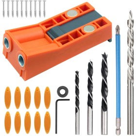 Juego de Brocas de Inglete para Carpintería de 28 Piezas, Posicionamiento Preciso, Fácil de Unir, Herramientas de