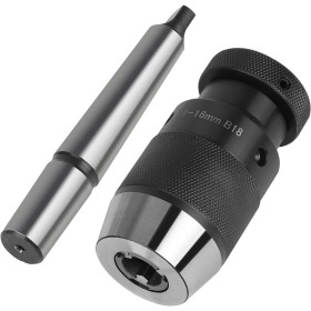 EFUTURETIME Portabrocas MT2, B18, 1-16mm, con Mandril Cónico MT2, Portabrocas sin Llave MK2 para Torno Taladradora Taladradora