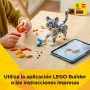 LEGO Creator 3 en 1 Gato Juguetón Transformable en Perro de Juguete o Paloma, Juego con Animales, Figuras Articuladas, Regalo de