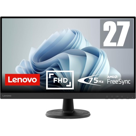 Lenovo D24-40 - Monitor 24" FullHD (VA, 75Hz, 4ms, HDMI, VGA, Cable HDMI, FreeSync) Ajuste de inclinación - Negro