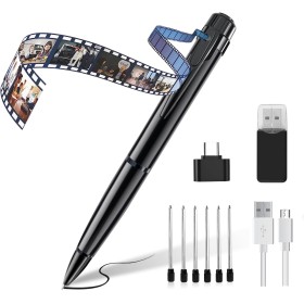 H+Y Cámaras Espia Pen, Mini Camara Espia Camufladas 1080P HD Detección de Movimiento Oculta y Grabación, Visión Nocturna, Spy
