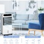 HOMCOM Evaporative Climate Control Low Consumption 4 in 1 Humidifier Climate Control Negative Ion Tank 12L Remote Control 3