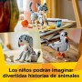 LEGO Creator 3 en 1 Gato Juguetón Transformable en Perro de Juguete o Paloma, Juego con Animales, Figuras Articuladas, Regalo de