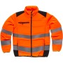 WORKTEAM Cazadora Acolchada Alta Visibilidad y Cintas Reflectantes Inclinadas con Capucha Interior. Unisex
