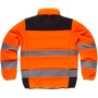 WORKTEAM Cazadora Acolchada Alta Visibilidad y Cintas Reflectantes Inclinadas con Capucha Interior. Unisex