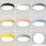 Luz LED de techo nórdica, lámpara Circular de grano Macaron, dormitori