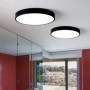 Luz LED de techo nórdica, lámpara Circular de grano Macaron, dormitori