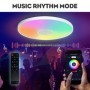 Luz de techo inteligente RGB, luz LED con altavoz, 30W, 36W, Audio, re