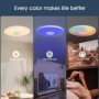 Luz de techo inteligente RGB, luz LED con altavoz, 30W, 36W, Audio, re