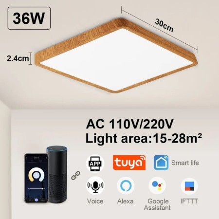 Luz LED de techo moderna para el hogar, lámpara interior con Panel de 