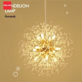 Candelabro moderno nórdico, estrella del cielo, bola de fuego, cristal