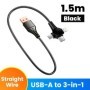 Cable de datos de carga rápida para teléfono móvil 3 en 1, 120W, para 