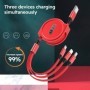 Cable USB retráctil 3 en 1, Cable de datos de carga rápida para Iphone
