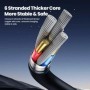 Toocki USB C Cable de resorte tipo C a USB C 5A Cable de cargador de c