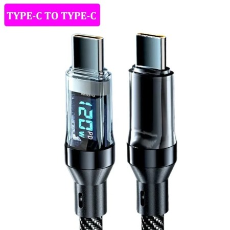 Pantalla Digital LED de 120W, Cable USB tipo C de carga rápida, Cable 