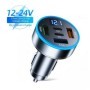 Cargador de coche de 250W y 5 puertos, adaptador de cargador de teléfo