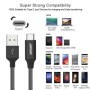 Cable USB C de carga rápida tipo C a USB 2,0, cargador de datos, Cable