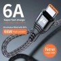 Cable USB tipo C 6A tipo C Cable de carga rápida para Samsung Xiaomi H