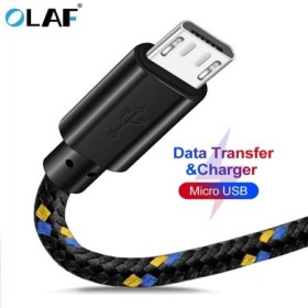 OLAF-Cable Micro USB 2A de carga rápida para teléfono móvil, Cable de 