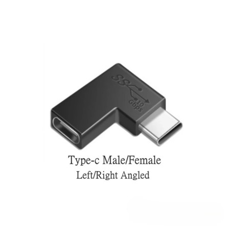 Adaptador convertidor OTG macho a hembra, USB 3,1 de 90 grados en form