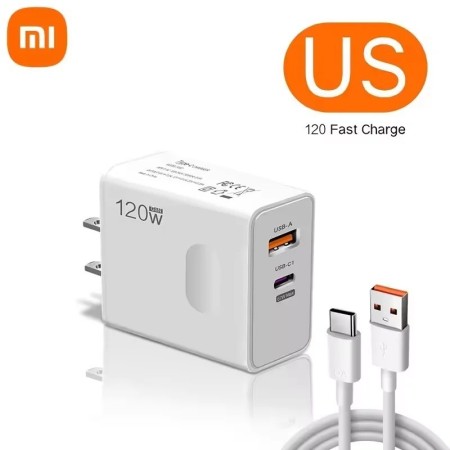 Xiaomi 120w USB C Gan adaptador de carga rápida para Iphone 15 PD carg