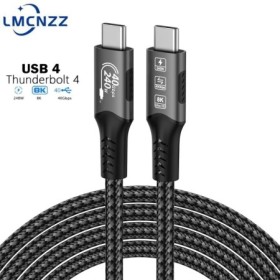 Cable de carga rápida USB C a C, 240W, 48V, 5A, 4, 40gbps, Thundebolt 