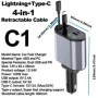 Cargador de coche con luz de cielo estrellado romántico de 120W, carga